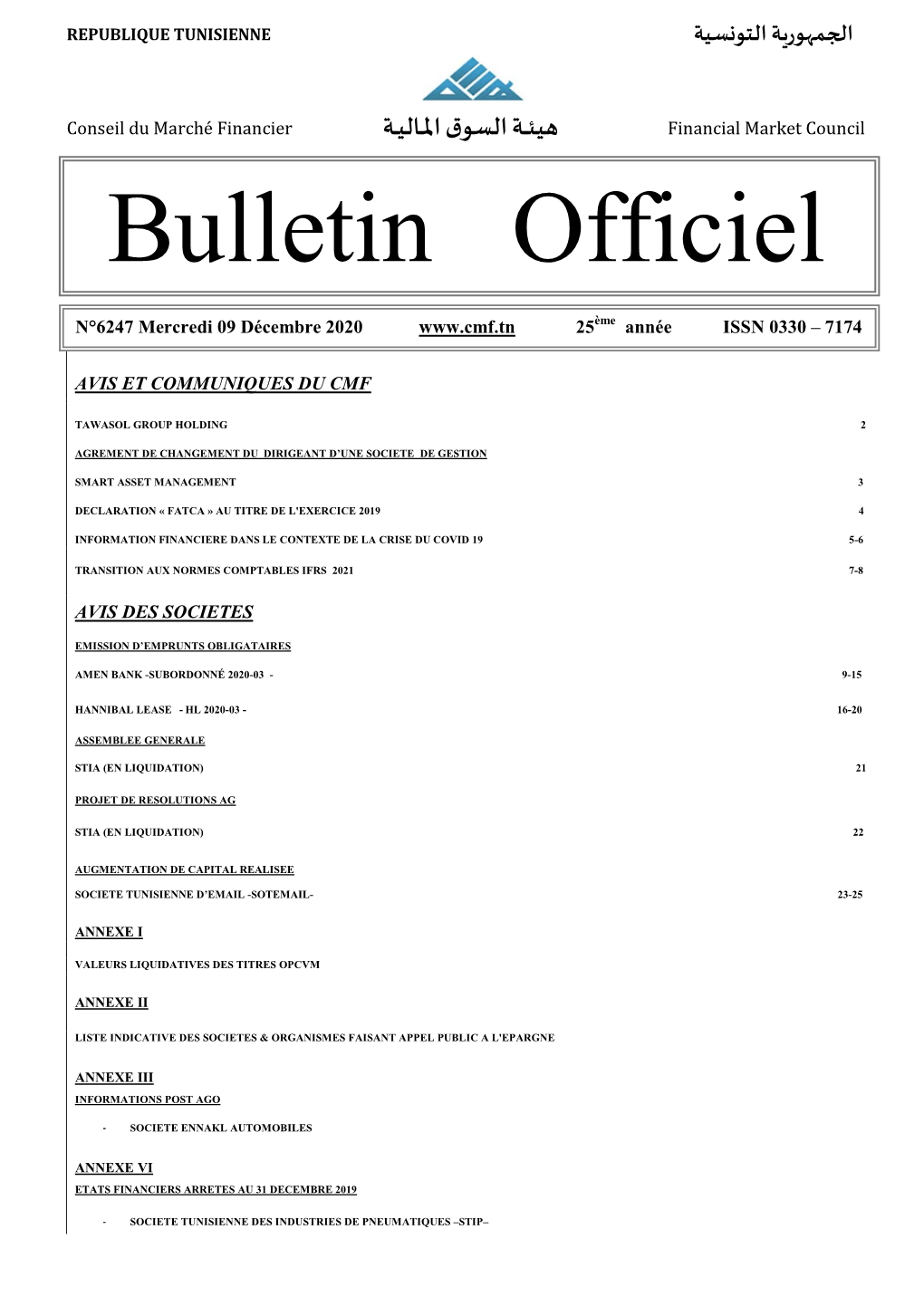 Bulletin Officiel