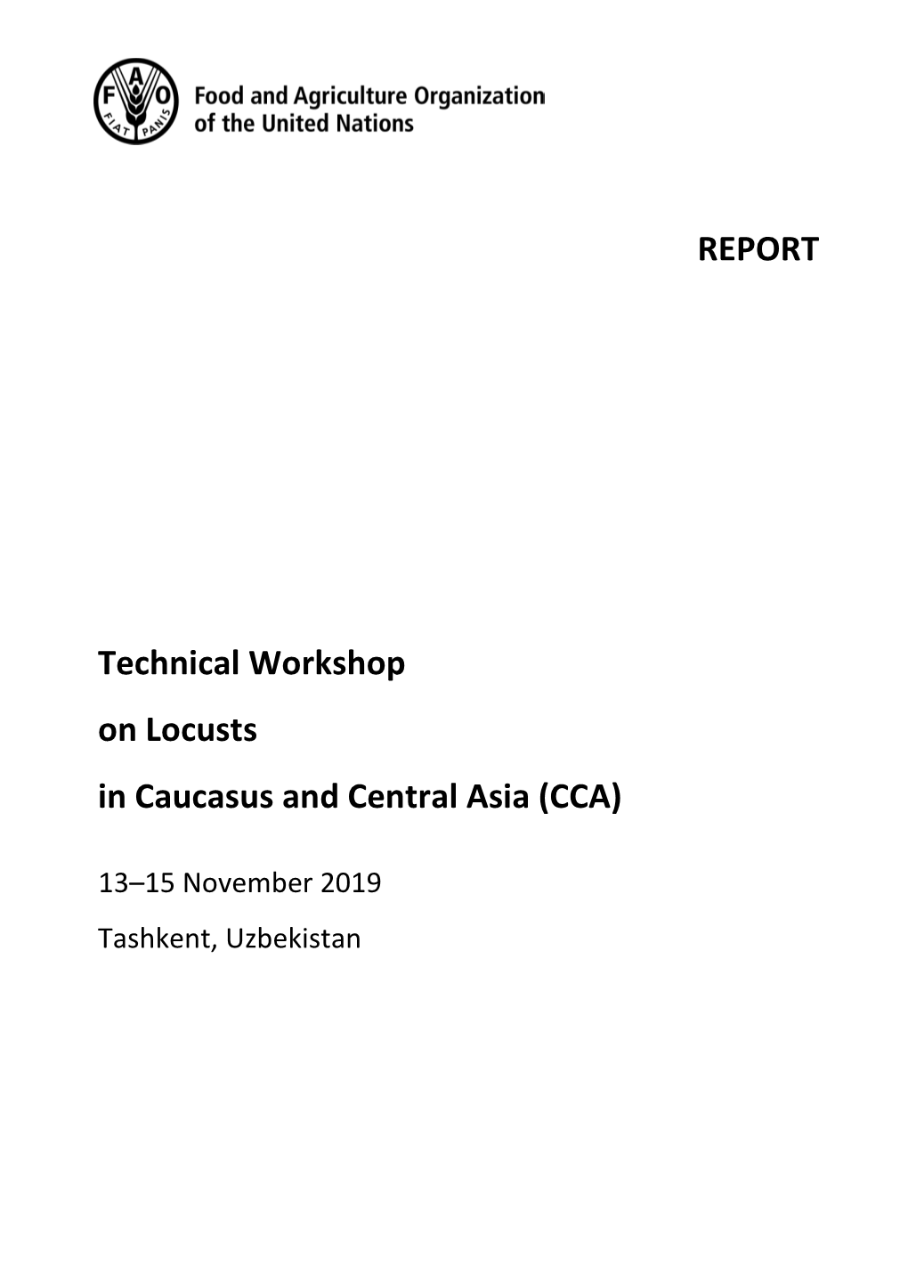 Technical Workshop on Locusts in Caucasus and Central Asia (CCA)
