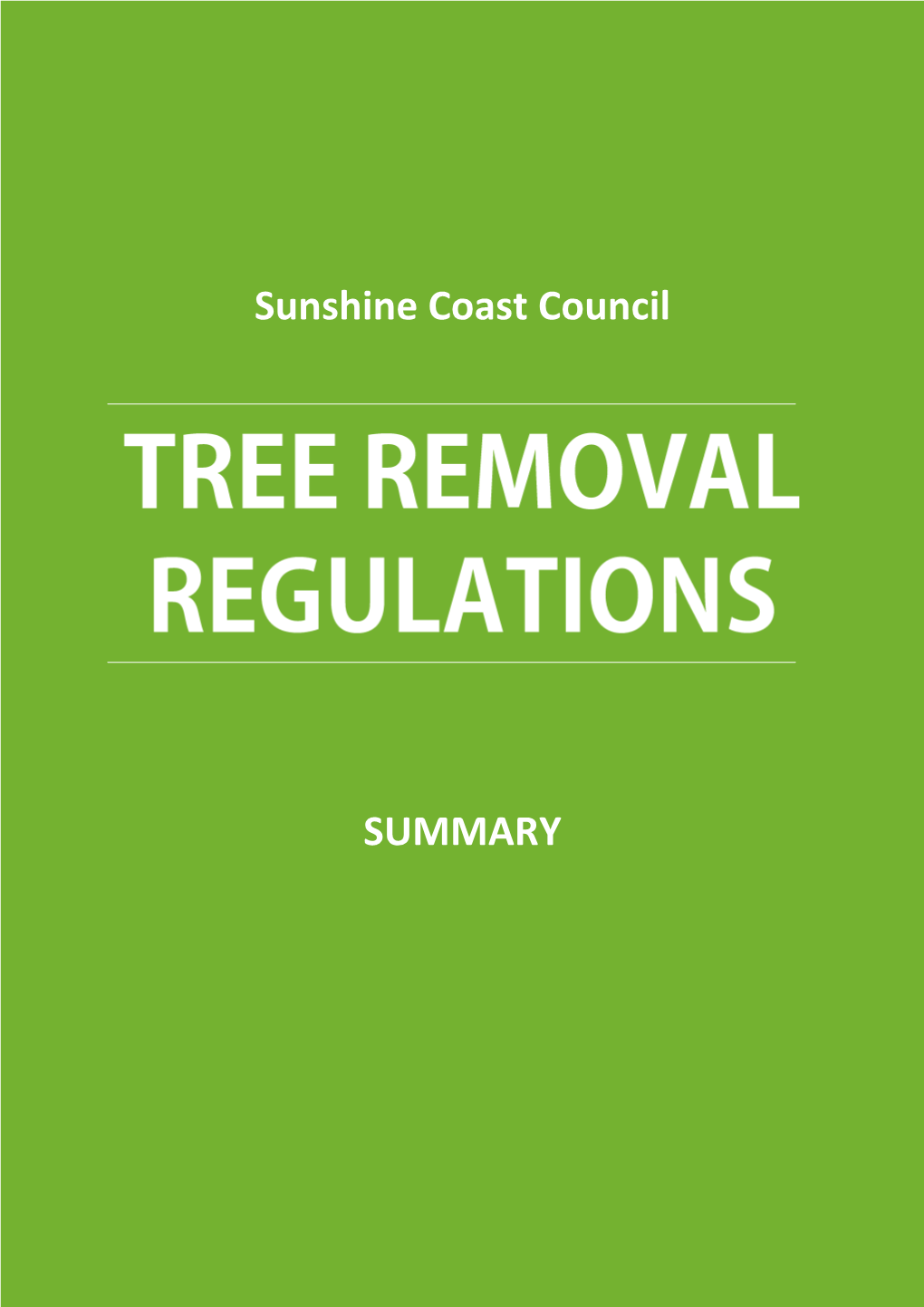 Tree Removal Sunshine Coast Council Regulations