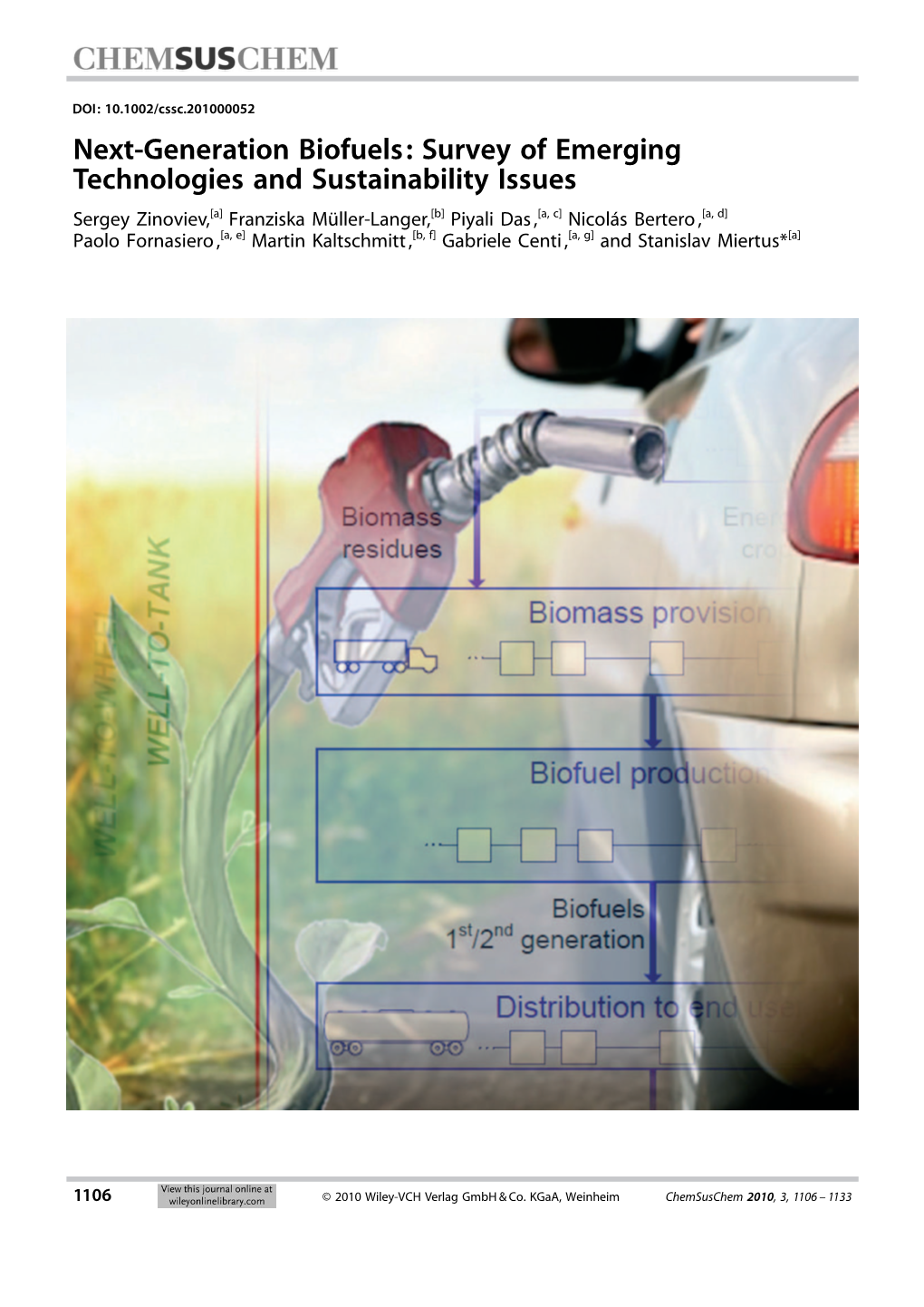 Nextgeneration Biofuels