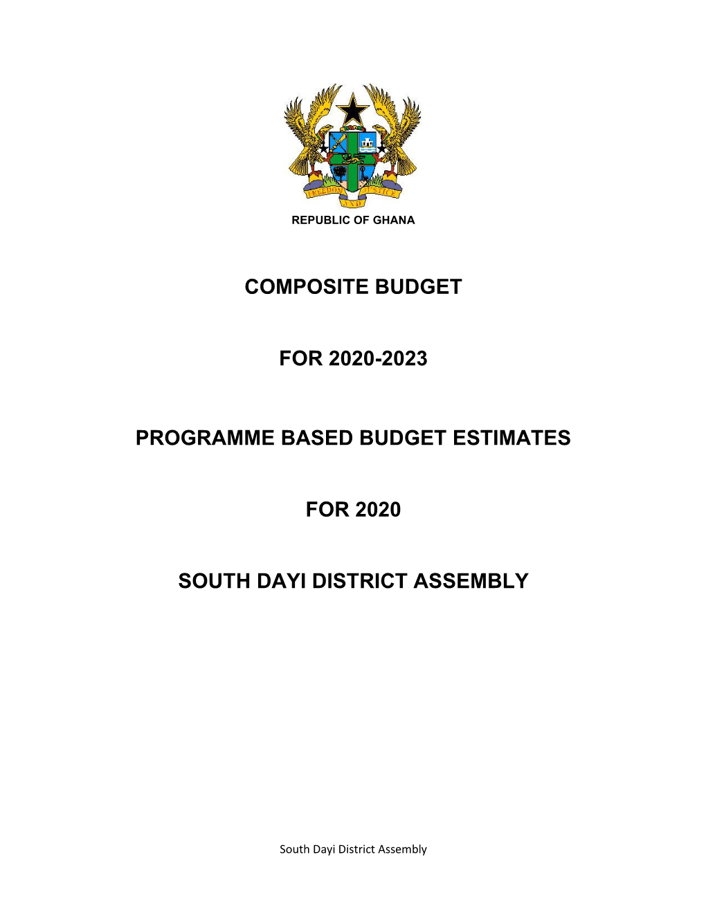 Composite Budget for 2020