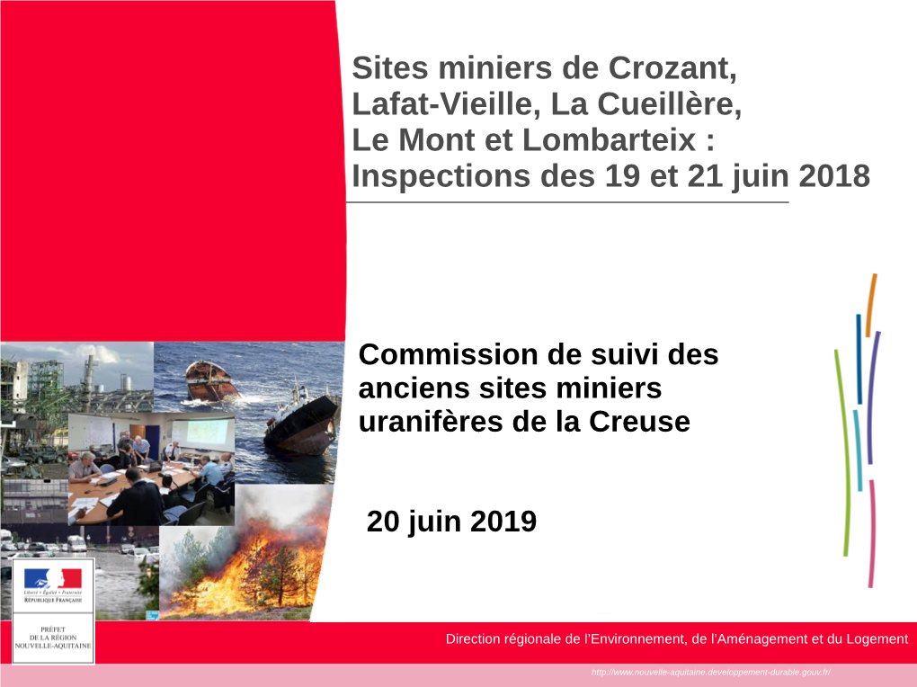 Inspections Sites Miniers 2018 : Crozant, Lafat-Vieille, La Ceuillère