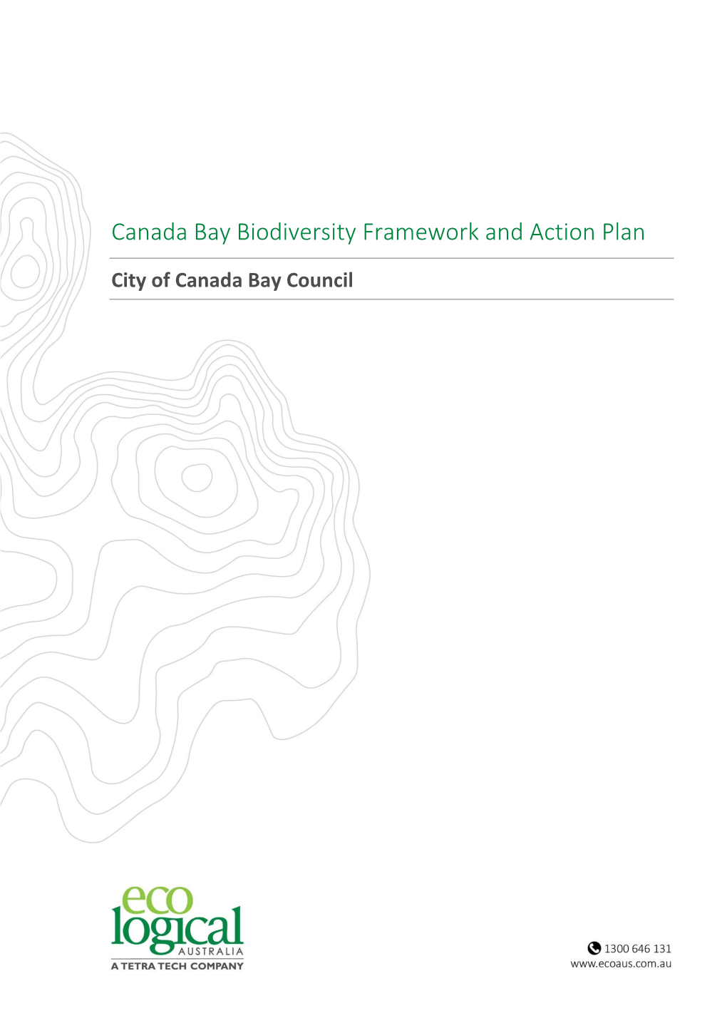 Canada Bay Biodiversity Framework and Action Plan