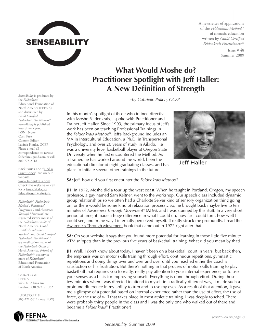 SENSEABILITY What Would Moshe Do? Practitioner