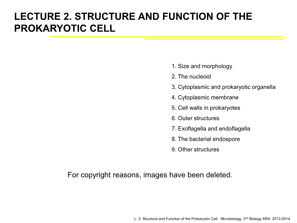 5. Prokaryotic Cell Walls 5.1