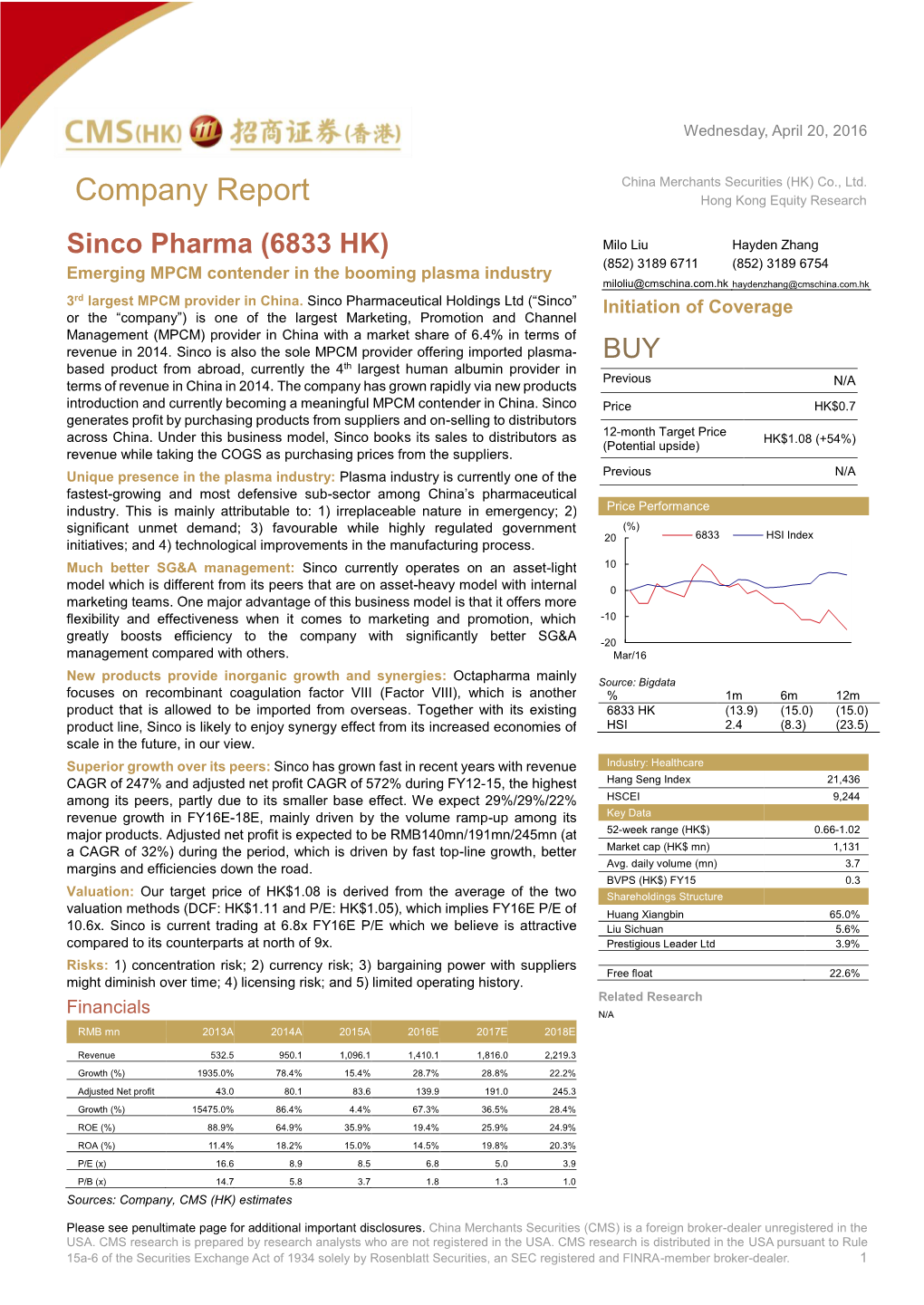 Company Report Hong Kong Equity Research