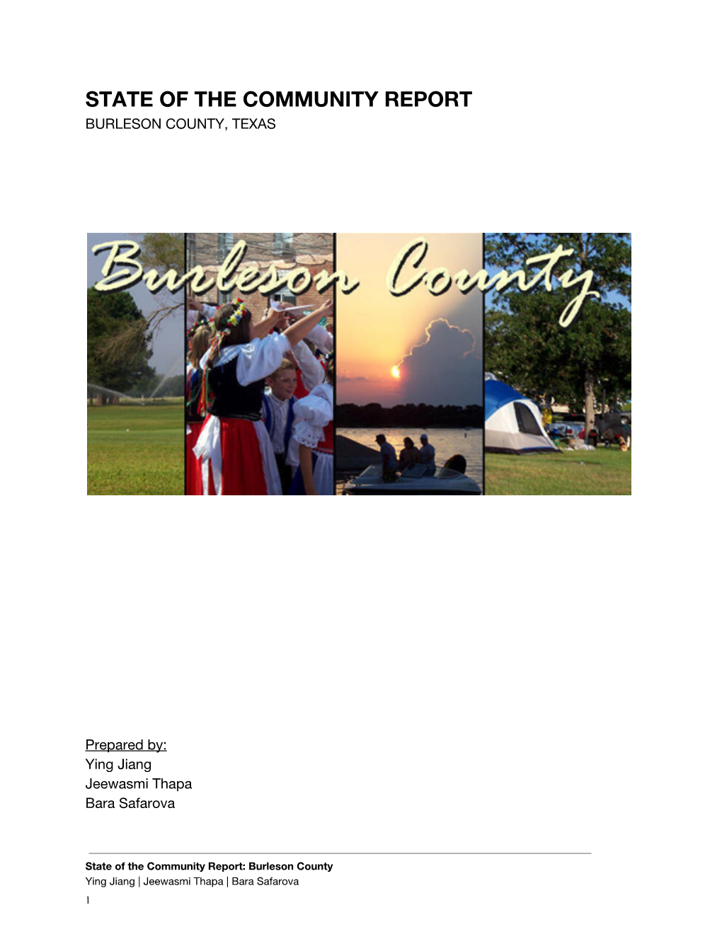 Burleson County State of the Community Report