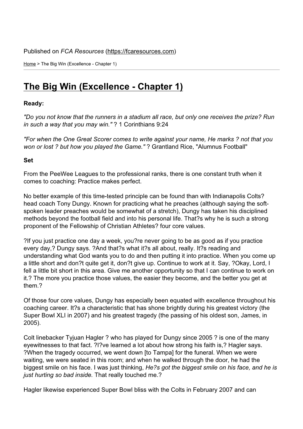 The Big Win (Excellence - Chapter 1)