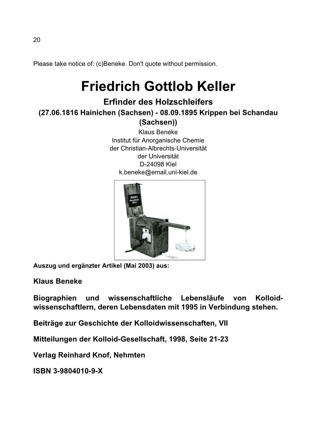 Friedrich Gottlob Keller