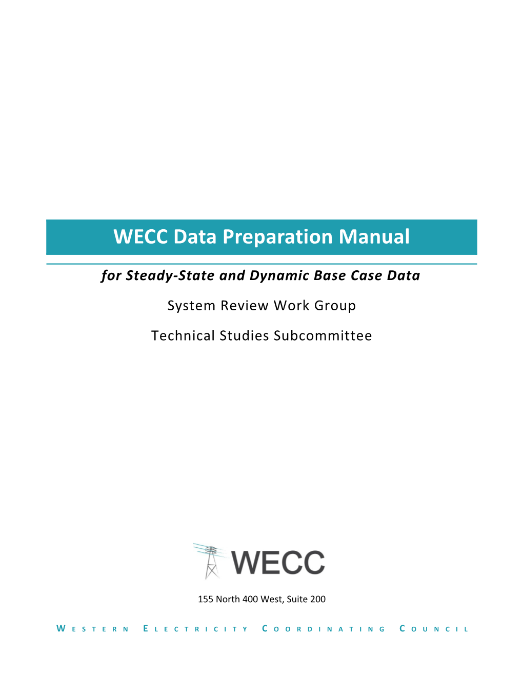 WECC Data Preparation Manual