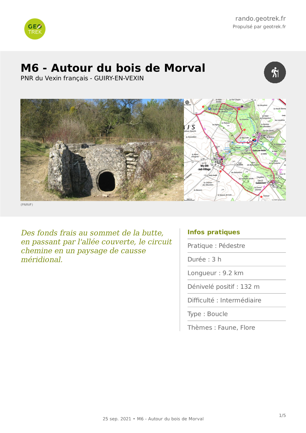 M6 - Autour Du Bois De Morval PNR Du Vexin Français - GUIRY-EN-VEXIN