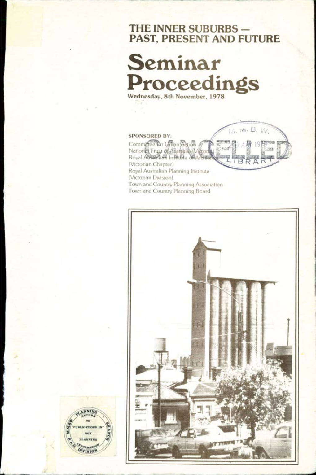 Seminar Proceedings Wednesday, 8Th November, 1978