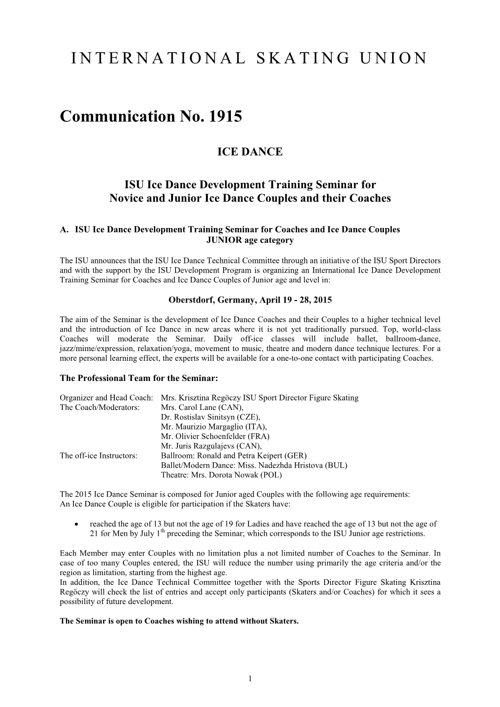 ISU Communication 1915