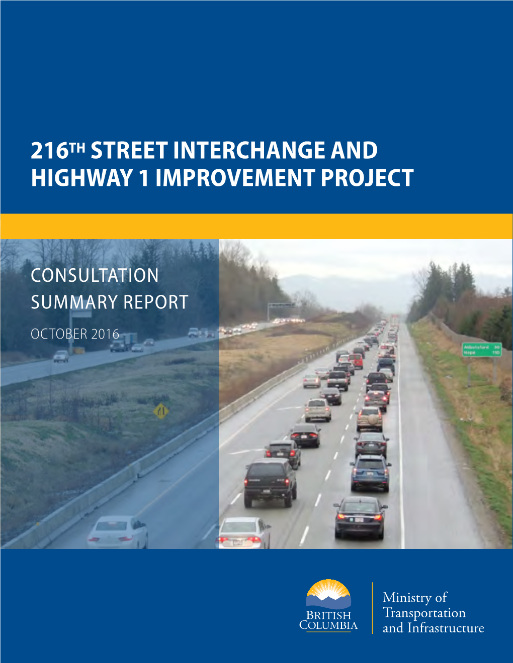 216Th Street Interchange and Highway 1 Consultation Summary Report