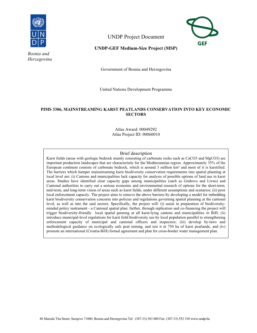 UNDP Project Document