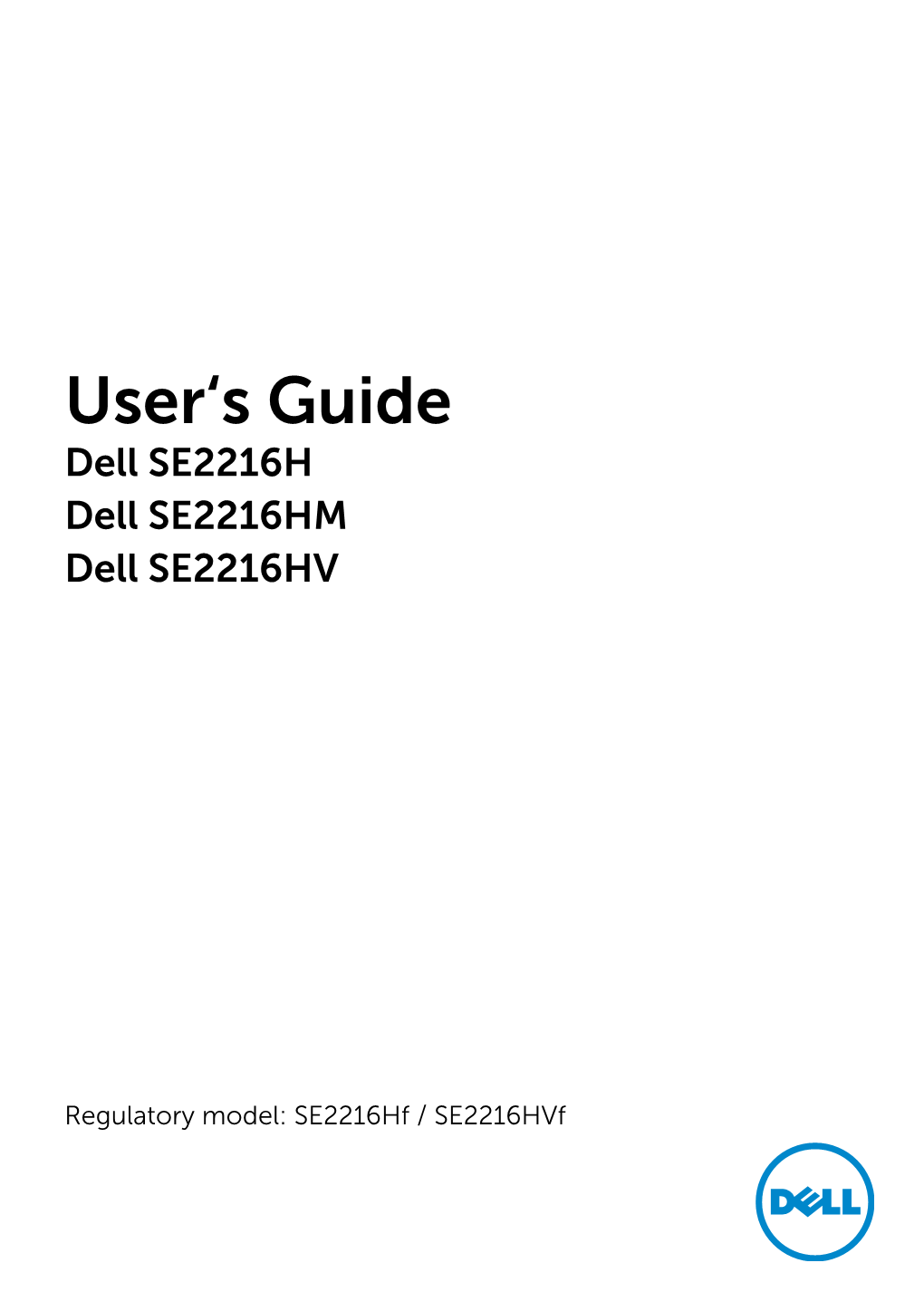 Dell SE2216H User's Guide