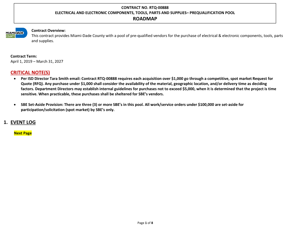 Roadmap Critical Note(S)