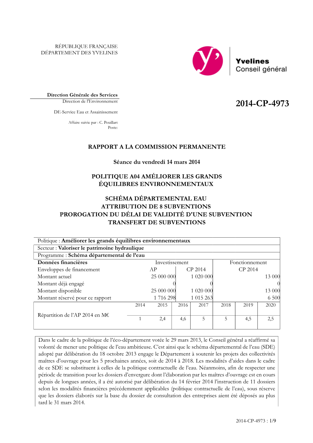 2014-CP-4973 DE-Service Eau Et Assainissement