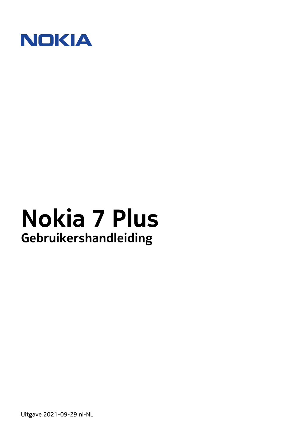 Nokia 7 Plus Gebruikershandleiding