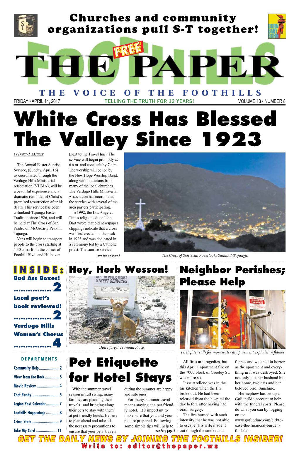 White Cross Has Blessed the Valley Since 1923 by David Demullé (Next to the Travel Inn)