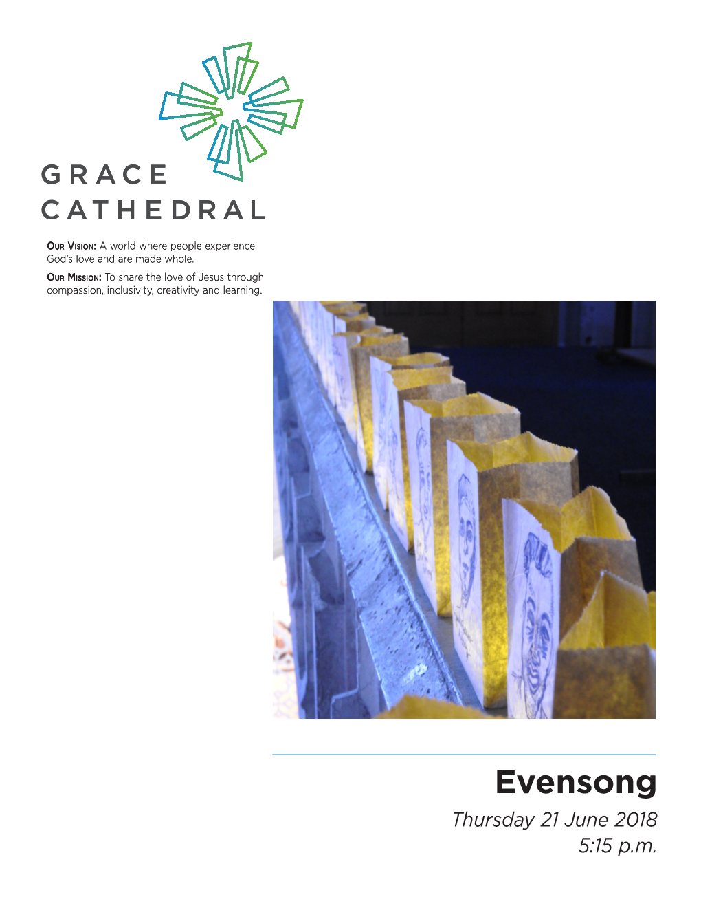 Evensong Thursday 21 June 2018 5:15 P.M