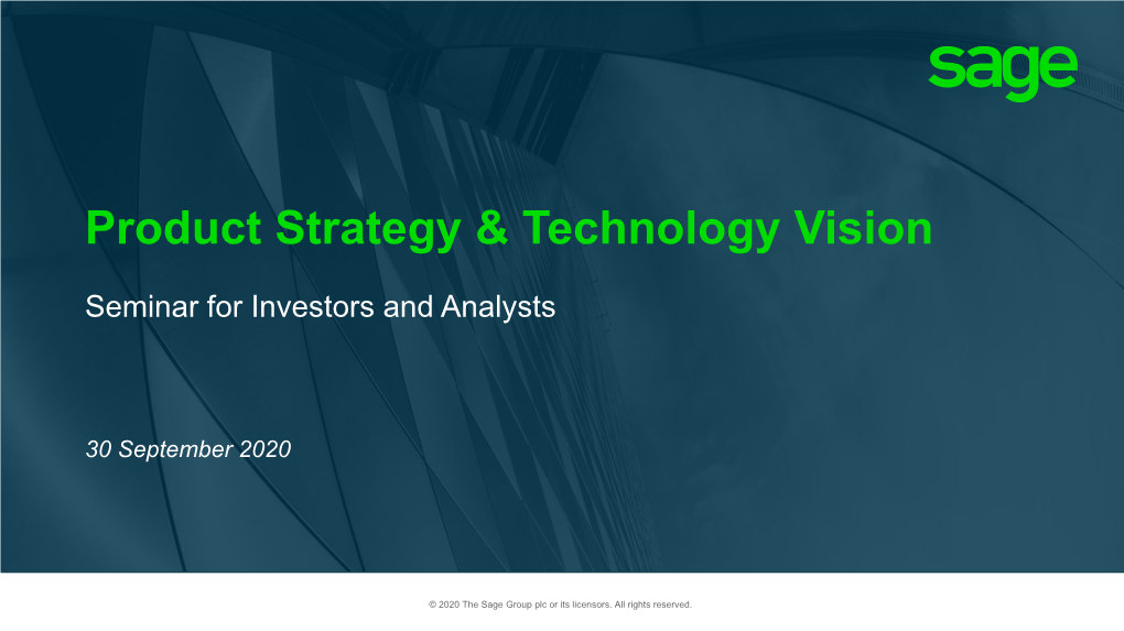 Product Strategy & Technology Vision