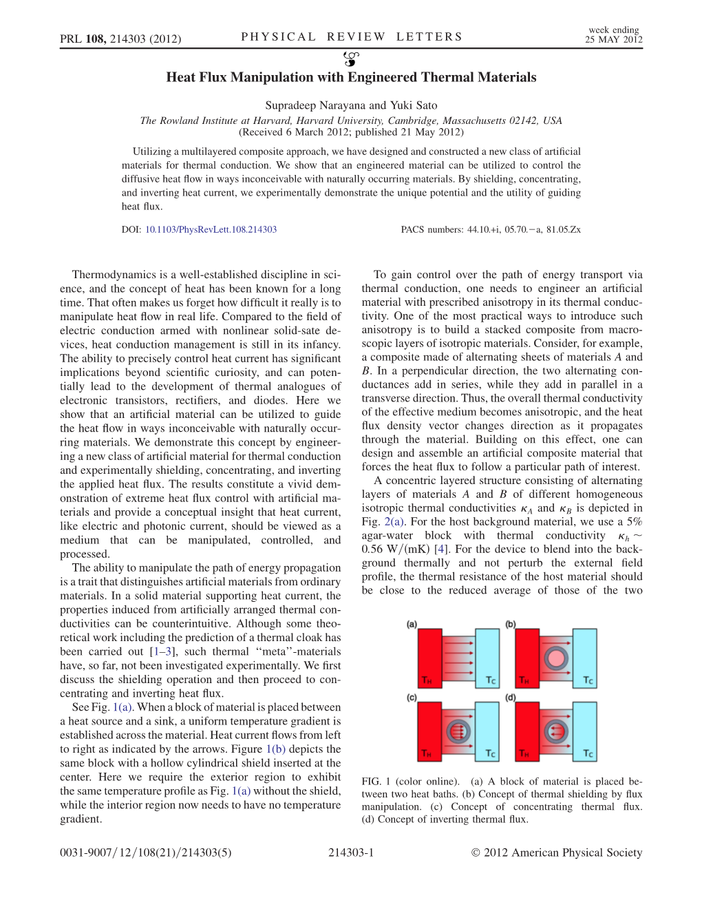 Heat Flux Manipulation with Engineered Thermal Materials