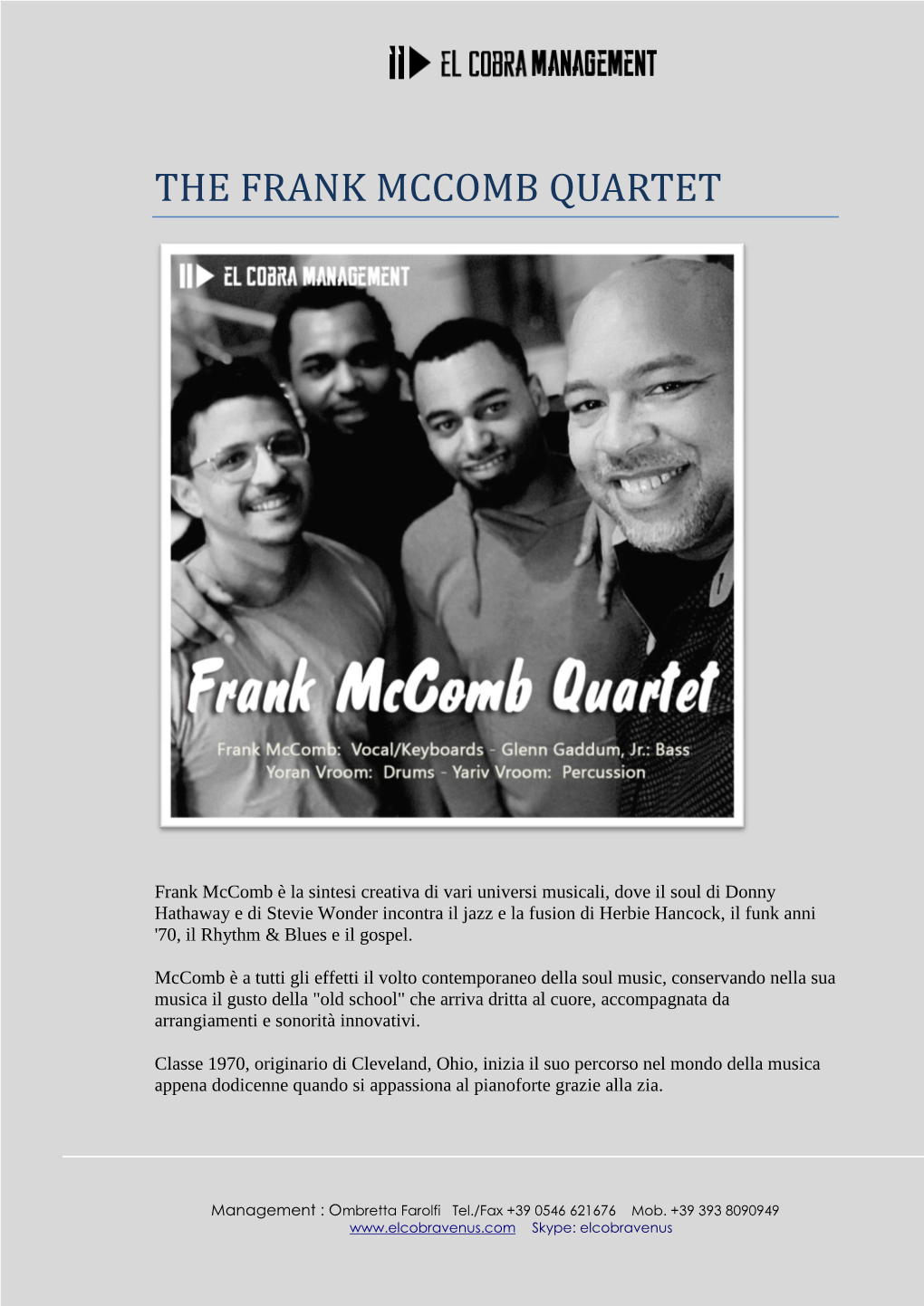 The Frank Mccomb Quartet