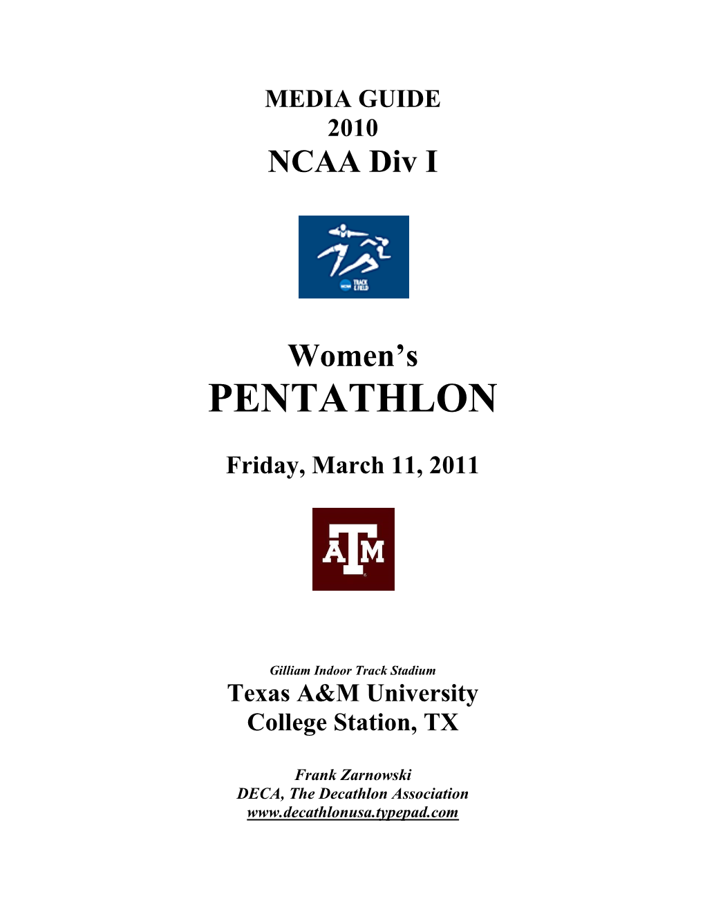 2011 NCAA Indoor Women's Pentathlon