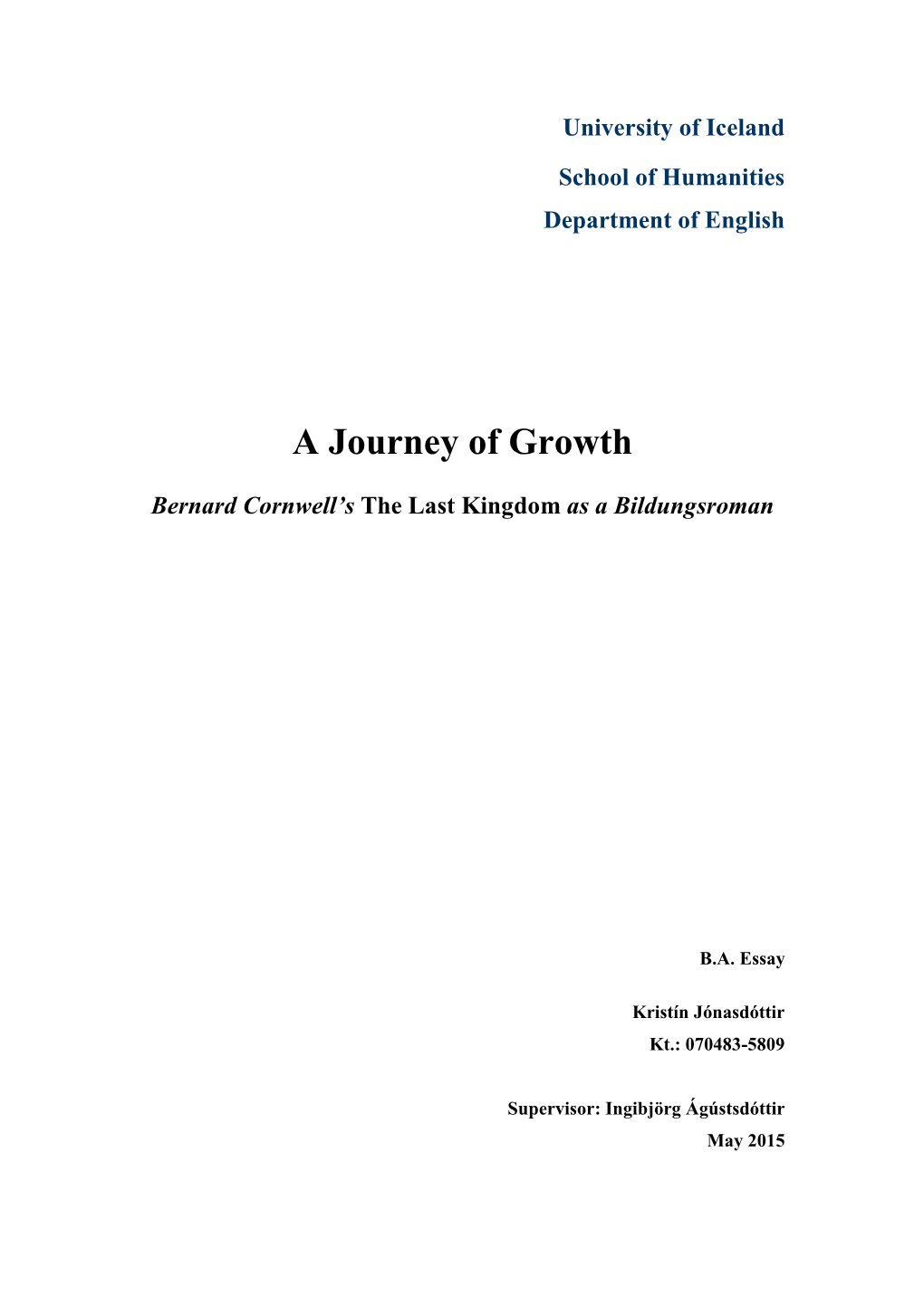 A Journey of Growth