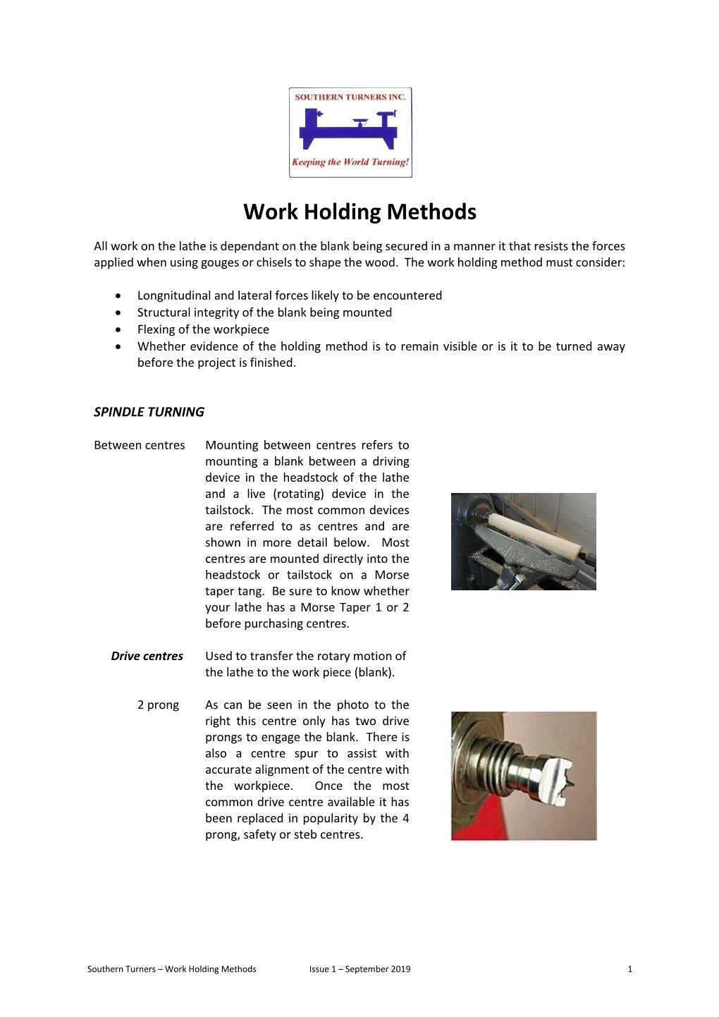 Work Holding Methods