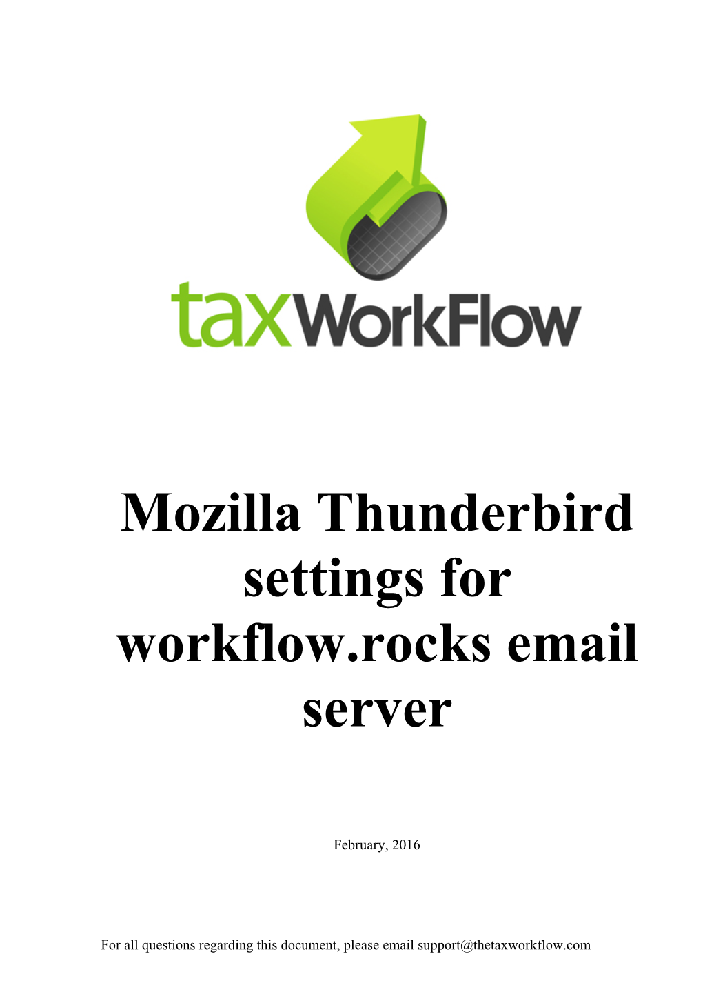 Mozilla Thunderbird Setup Guide
