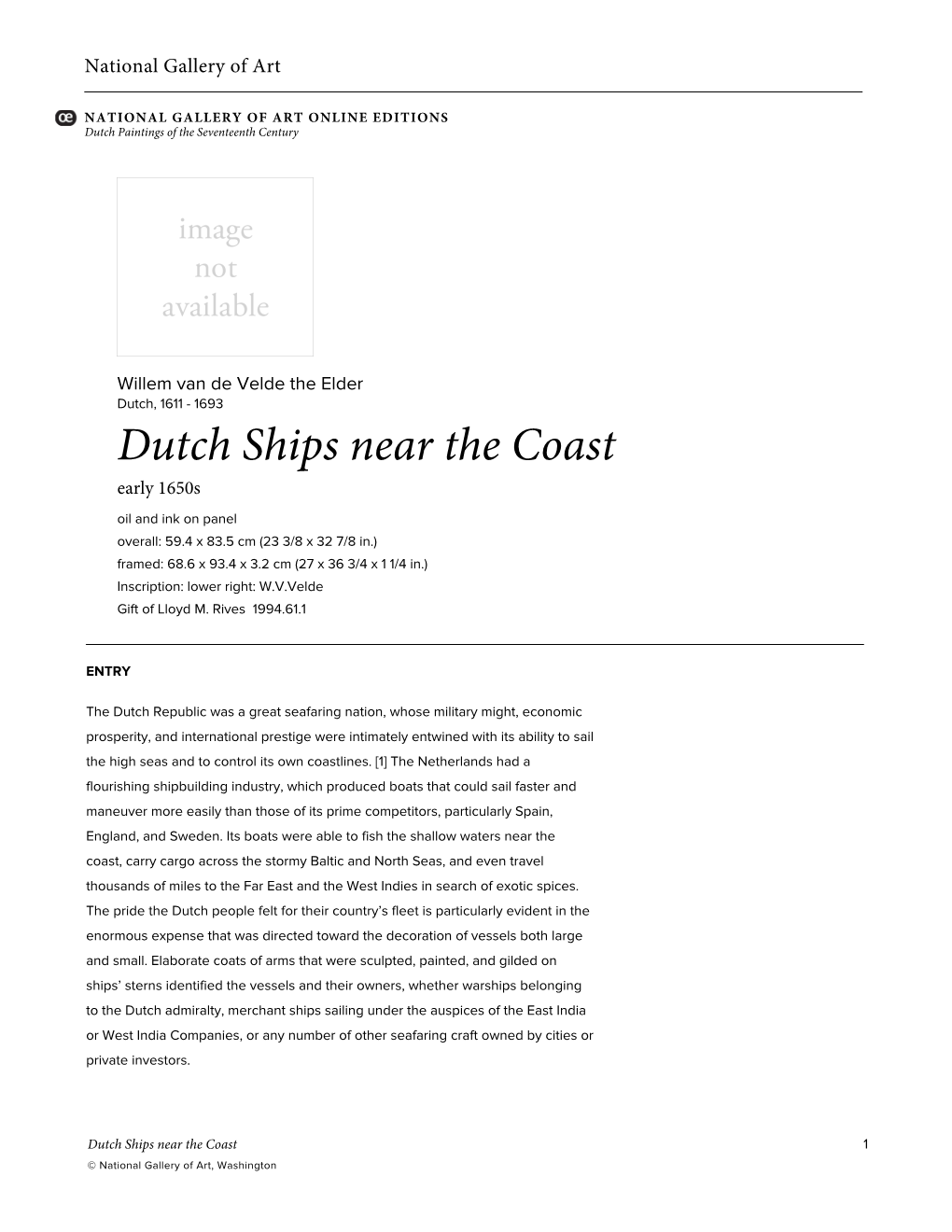 Dutch Ships Near the Coast