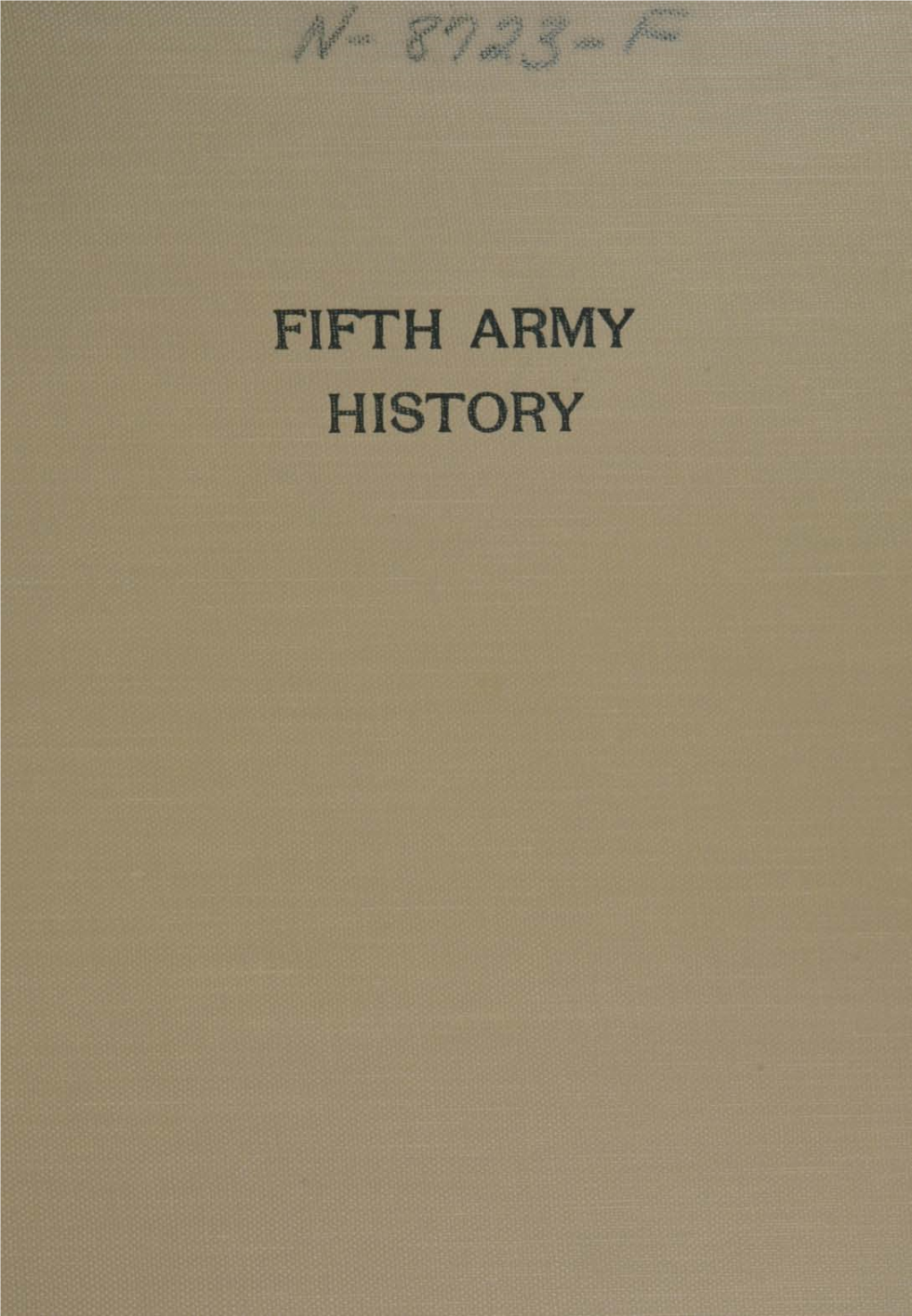 Fifth Army History