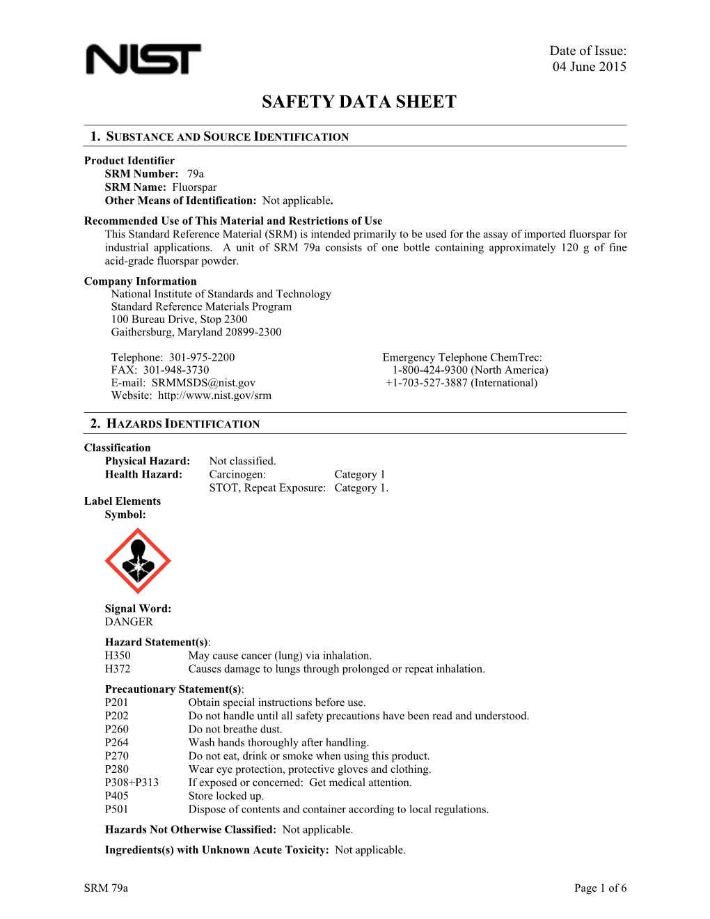 Safety Data Sheet