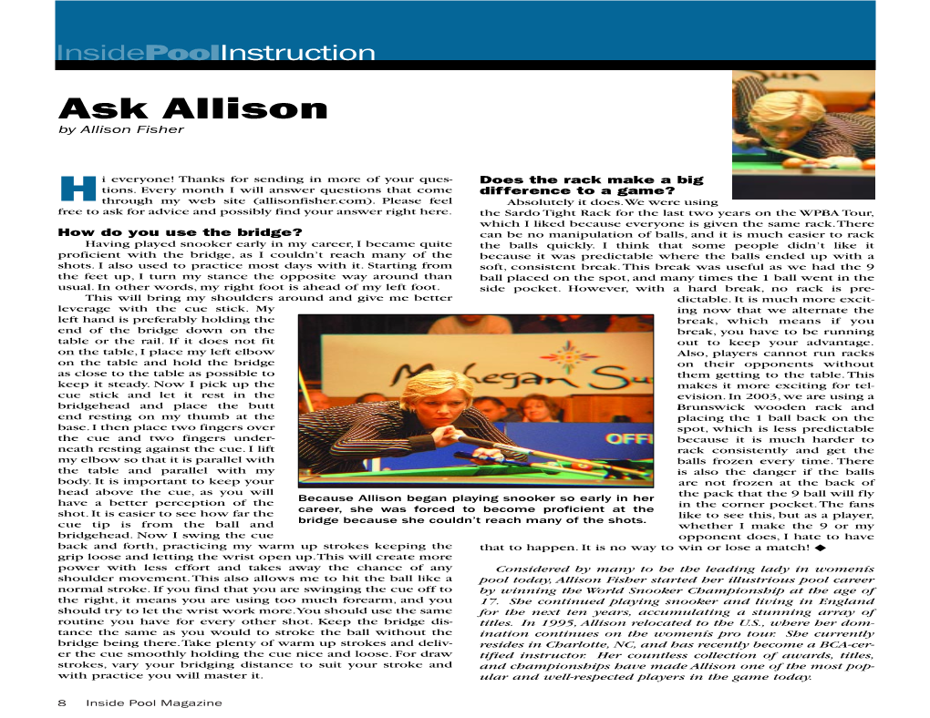 Ask Allison by Allison Fisher