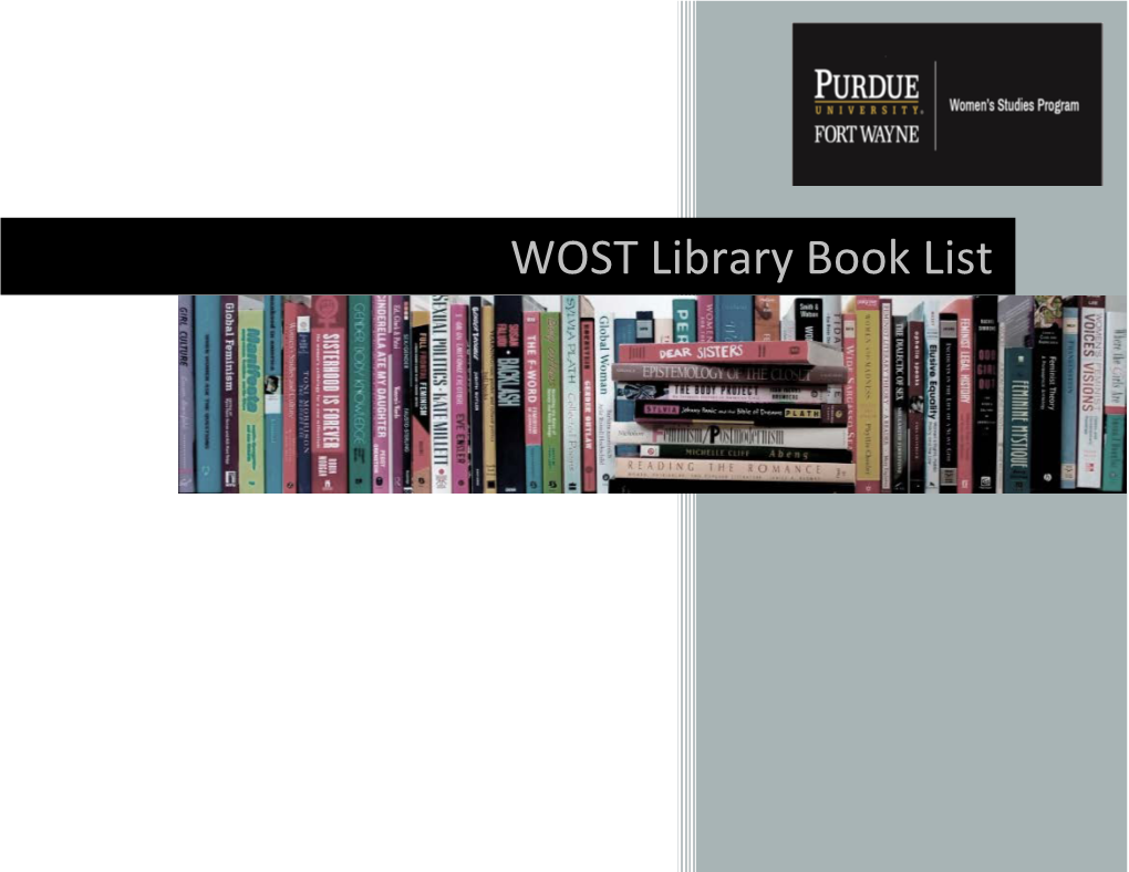 WOST Library Book List