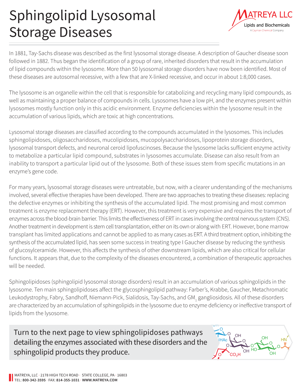 Sphingolipid Lysosomal Storage Diseases