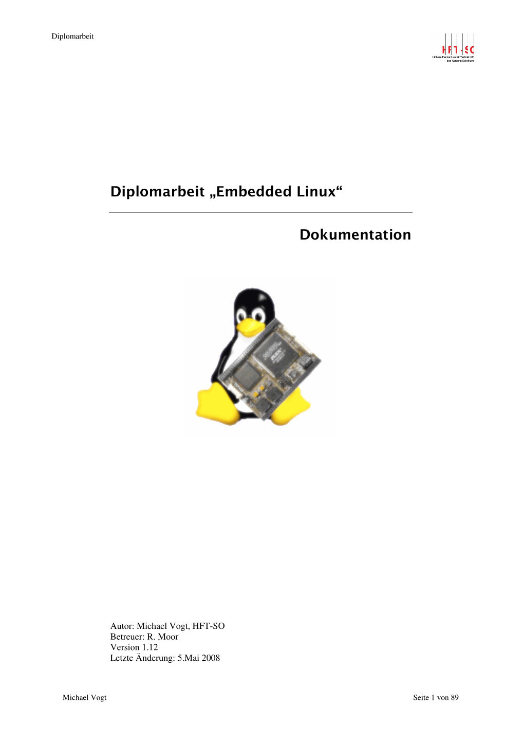 Diplomarbeit „Embedded Linux“ Dokumentation