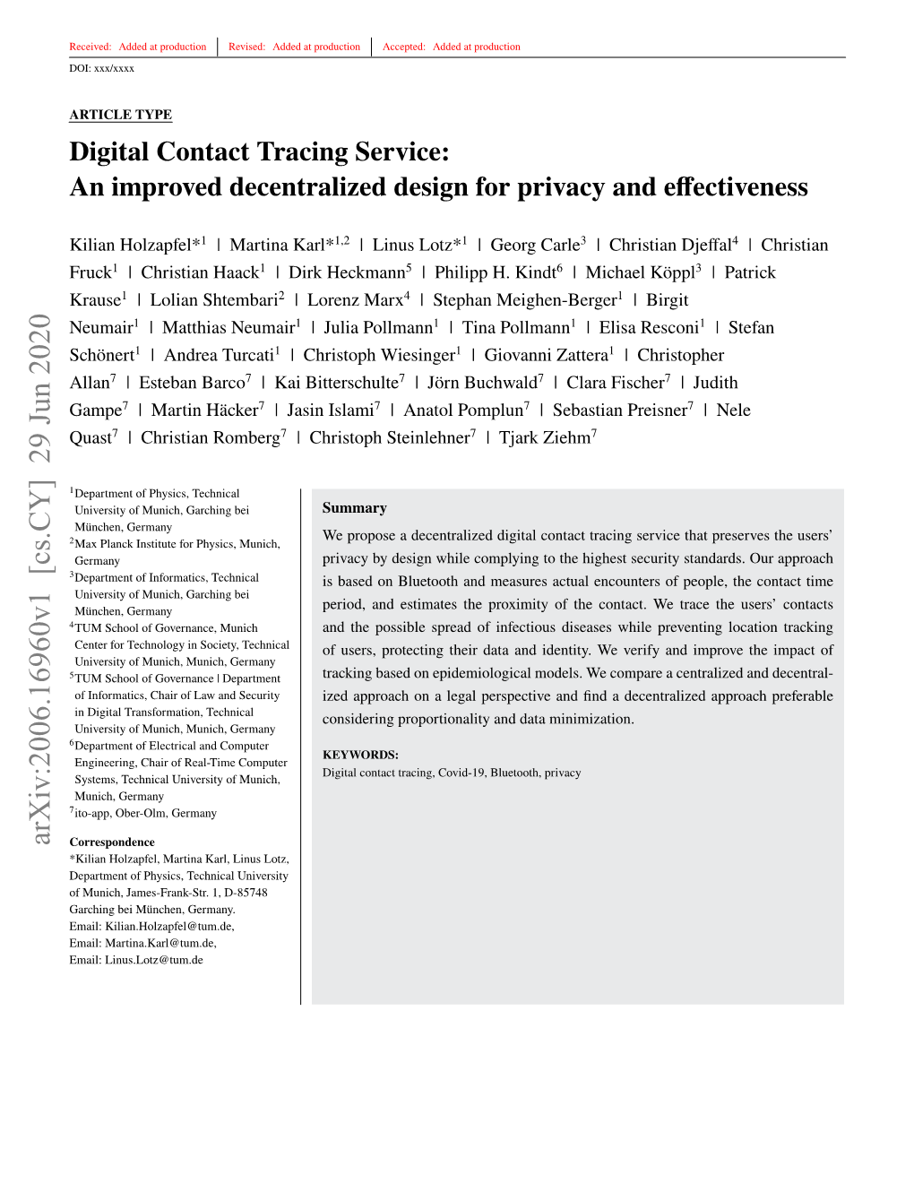 Arxiv:2006.16960V1 [Cs.CY] 29 Jun 2020