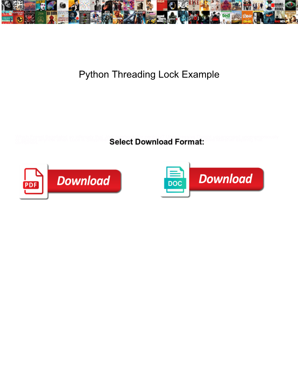 Python Threading Lock Example