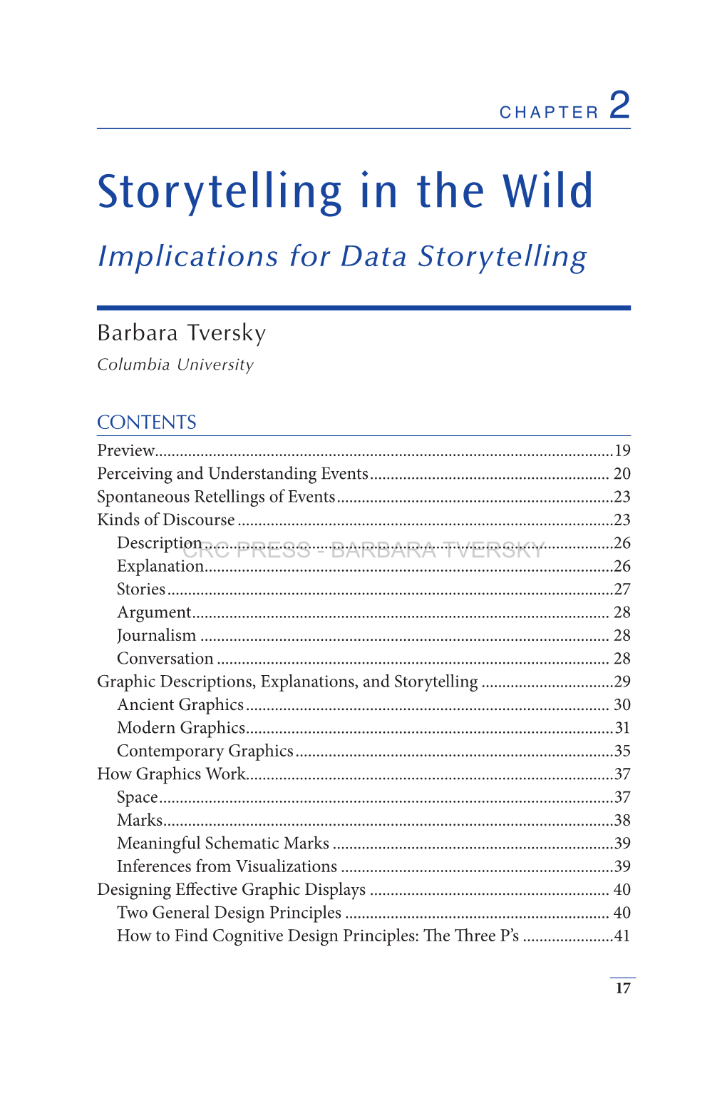 Storytelling in the Wild Implications for Data Storytelling