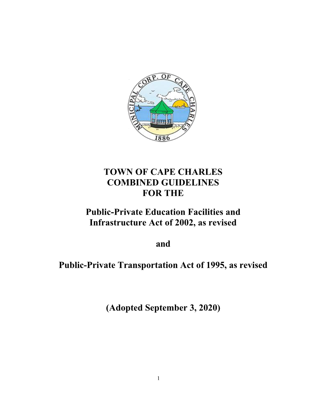 Town of Cape Charles Combined Guidelines for The