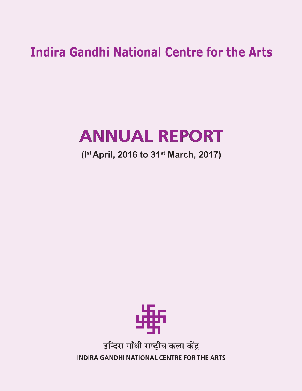 ANNUAL REPORT (Ist April, 2016 to 31St March, 2017)