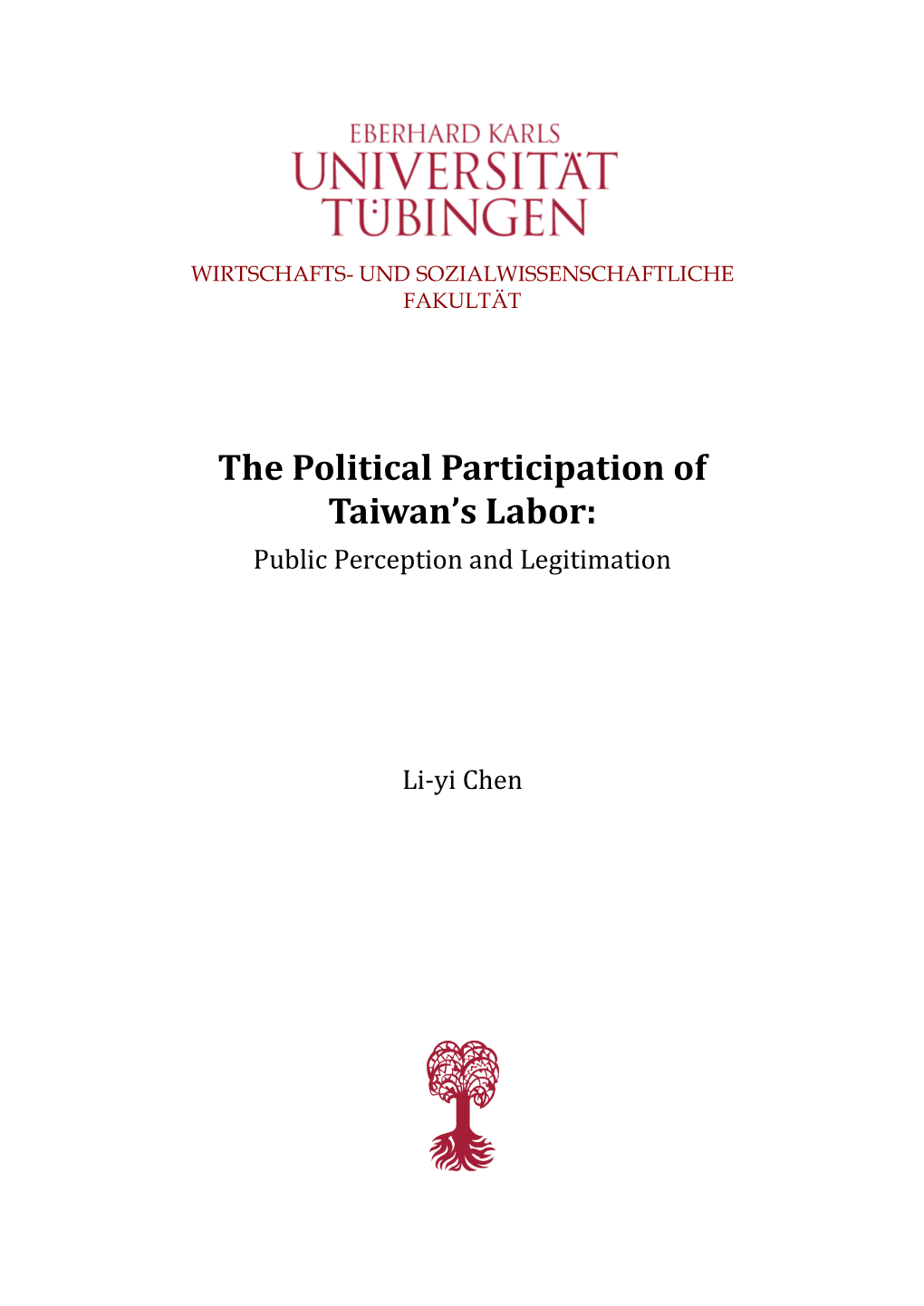 The Political Participation of Taiwan's Labor