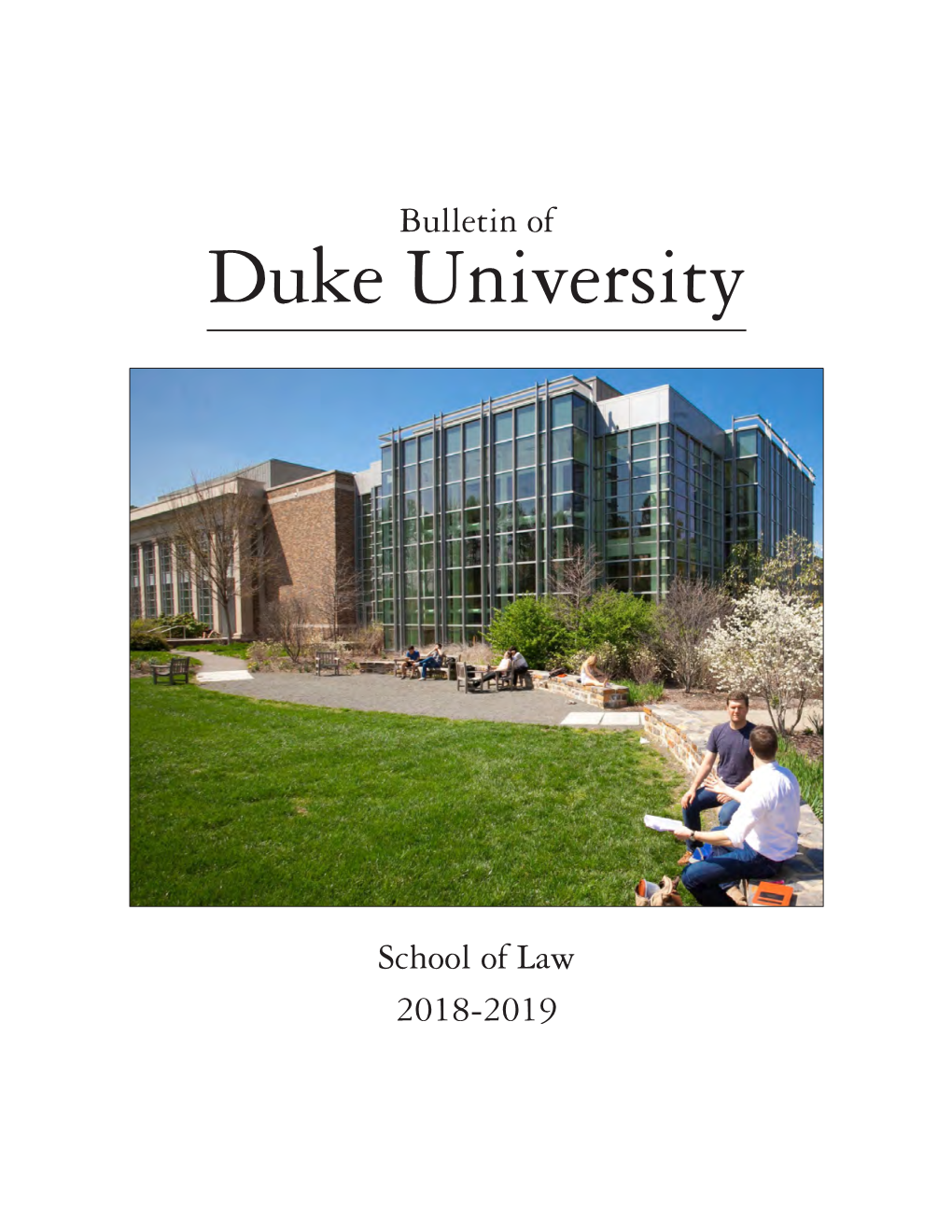 2018-19 Bulletin of the School Of