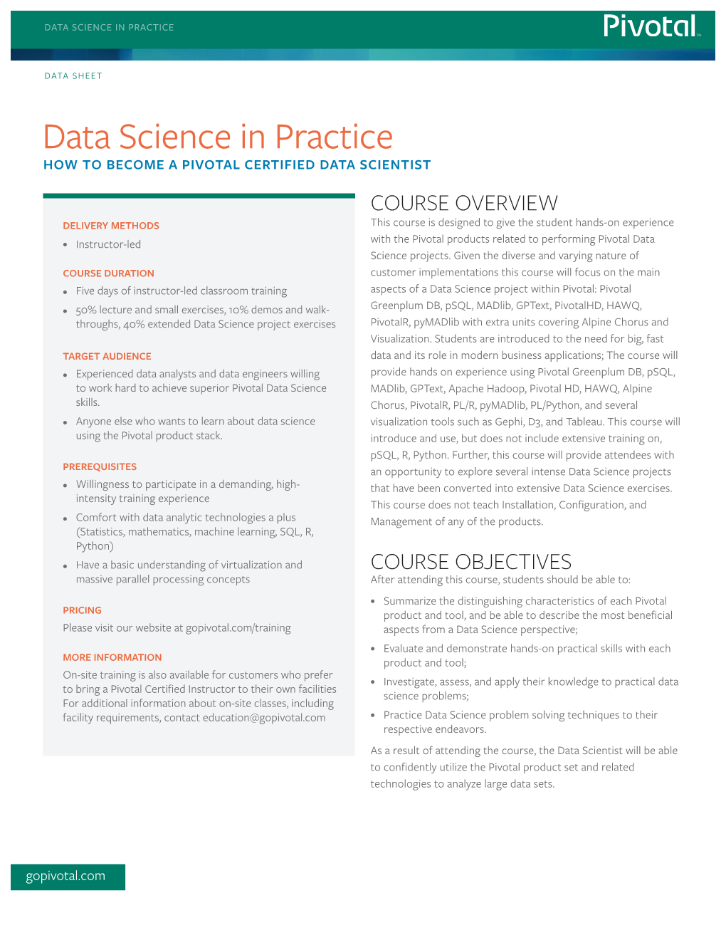 Data Science in Practice