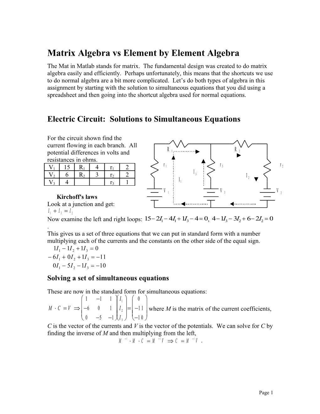 A Quick Introduction to Matlab