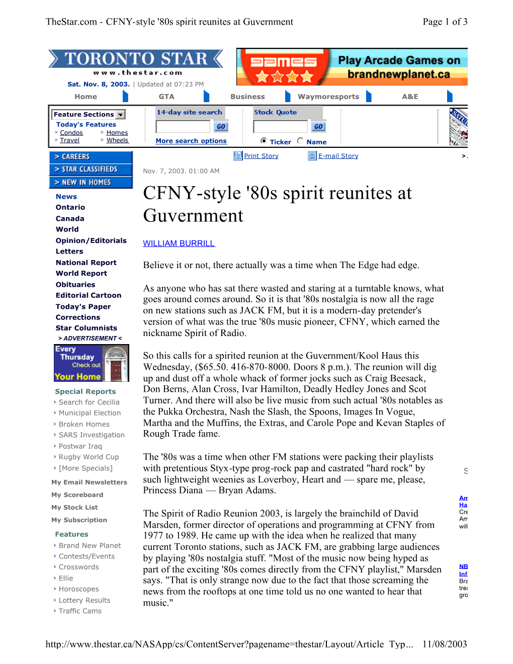 CFNY-Style '80S Spirit Reunites at Guvernment Page 1 of 3