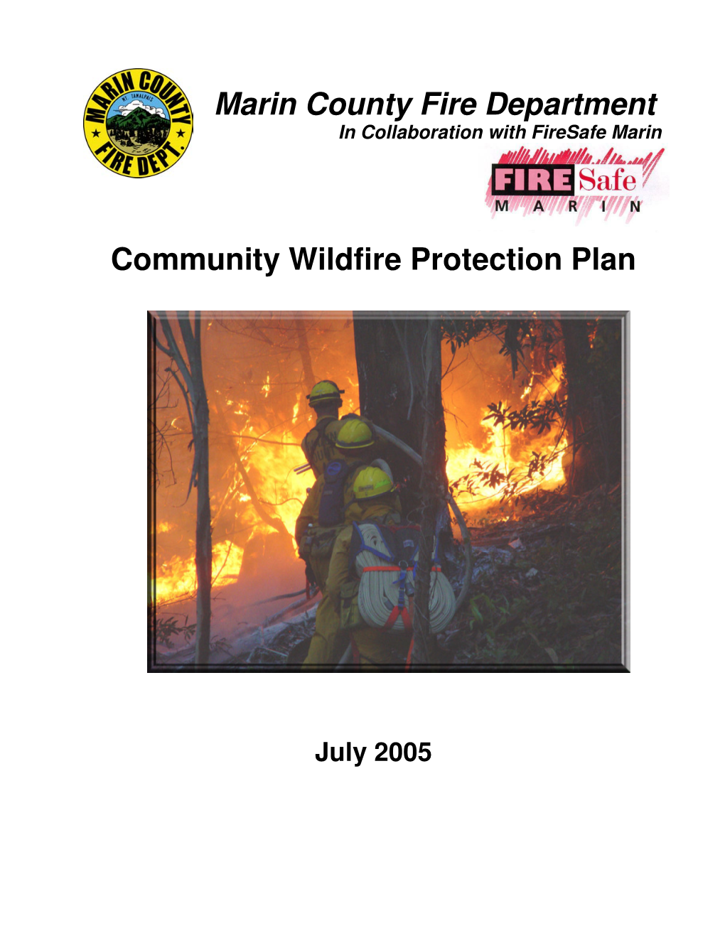 Marin County Fire Department Community Wildfire Protection Plan